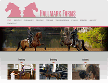 Tablet Screenshot of hallmarkfarms.com